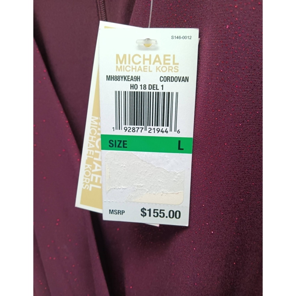 Michael Kors Sleeveless Jumpsuit in Burgundy Sz L - Picture 5 of 10